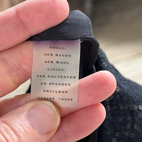 Ann Taylor Women's Black Sequined Mini Skirt Size 2P. NEW - Picture 8 of 8